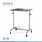 AG-SS029 adjustable stainless steel hospital tray stand with two posts