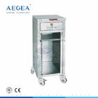 AG-CHT014 stainless steel 24 shelves patient files storage mobile medical records trolley
