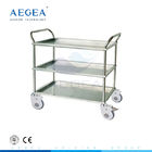 AG-SS022A hospital medical stainless steel treatment carts with 3 layers