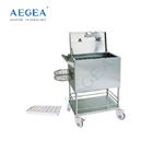 AG-SS056 easy clean stainless steel frame medicine dispensing trolley for sale