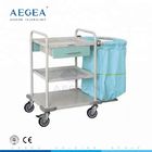 AG-SS017 With one dust bag linen cart price for hospital medical dressing trolley