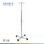 AG-SS009A Hospital accessories four wheels 304 stainless steel iv pole stand