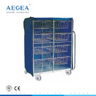 AG-SS071 article delivery cart with basket hospital stainless steel shelves