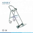 AG-SS066 oxygen bottle movable stainless steel cylinder trolley with 4 wheels