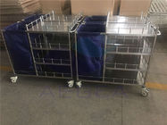 AG-SS010B Stainless steel base hospital movable medical linen cart