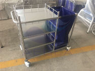AG-SS010B Stainless steel base hospital movable medical linen cart