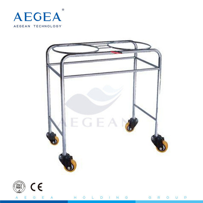 AG-SS064 double basin trestle hospital trolley with 4 silent wheels