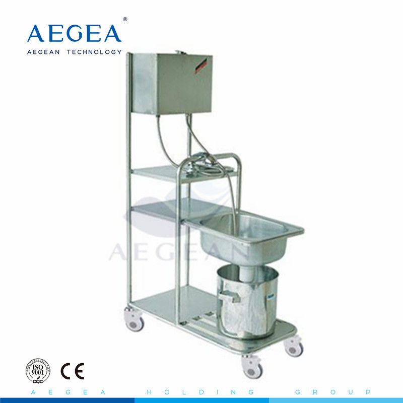 AG-SS077 ISO CE approved hair washing hospital stainless steel cart medical