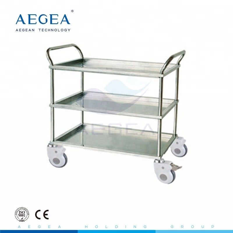 AG-SS022A 3-layer theatre equipment stainless steel treatment cart