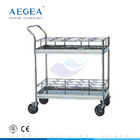 AG-SS021 with 4 silent wheels 304 ss water bottle trolley cart