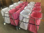 AG-SS019 With two different color bags hospital moving waste trolley