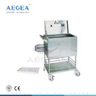 AG-SS056 easy clean stainless steel frame medicine dispensing trolley for sale