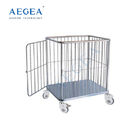 AG-SS062 hospital stainless steel patient ward room movable dirty clothes trolley
