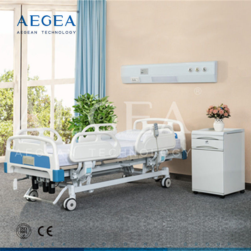 AG-BY104 Hospital room ward furniture with electric and manual crank adjustable bed for sale