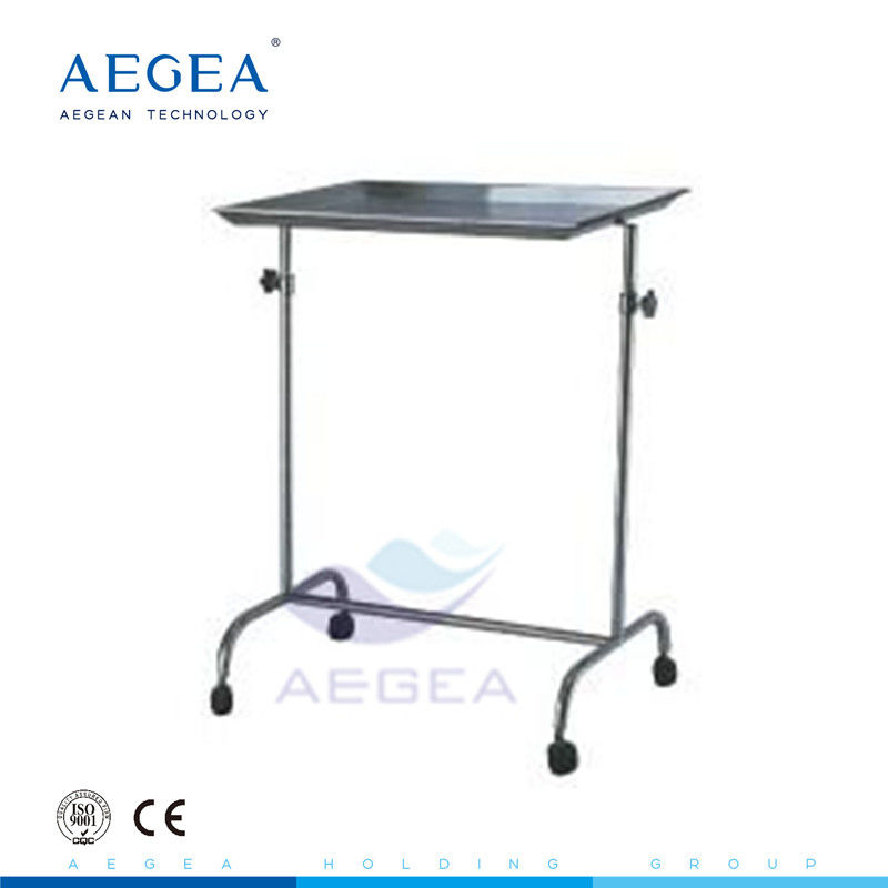 AG-SS029 stainless steel surgical room height adjust mayo instrument trolley price