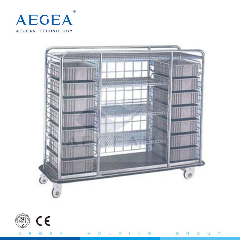 AG-SS079 luxurious stainless steel goods delivering trolley