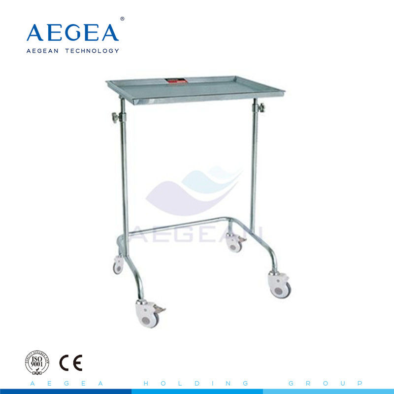 AG-SS029A hospital stainless steel frame tool carts with four wheels