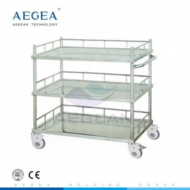 AG-SS022B Hospital treatment three layers operating room used surgery trolley
