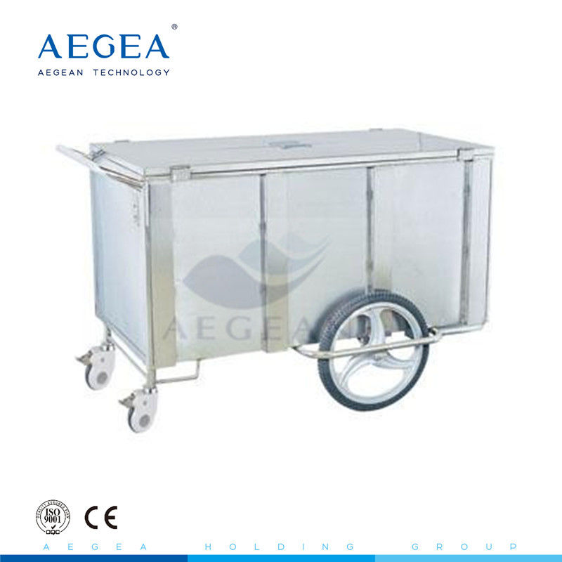 AG-SS069 modern metal 3 parts hospital movable stainless steel trolley